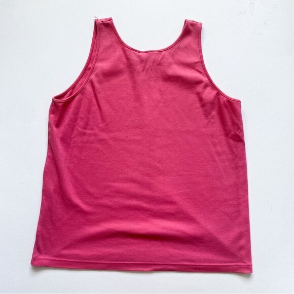 Nordstrom Town Square Women Hot Pink Round Neck Tank Top Sleeveless Size L - Picture 2 of 8